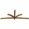Ekena Millwork Davenport Timber Gable Bracket, Western Red Cedar, 96"W x 40"H x 3 1/2"D x 3 1/2"F, 10/12 Pitch GBW096X40X0404DAV00SWR - alternate 5